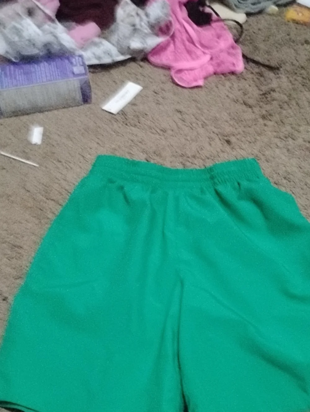 Boys Green Nike Shorts In Size Large
